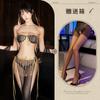 Night Ting Fragancia bailarina exótica borla lentejuela abertura cordones falda uniforme traje lencería sexy sexy hanfu pijama