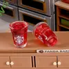Accesorios de Resina DIY Bebidas en Miniatura Simulación Café Americano Helado Casa de Muñecas Miniaturas para Casa de Muñecas