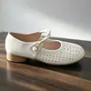 2026 Nuevos Zapatos Tejidos Huecos de Moda para Mujer, Calzado de Verano para Exteriores, Zapatos Planos Mary Jane que Aumentan la Altura para Mujer, En Stock