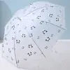 Guarda-chuva Longo de 8 Varetas Panda de Desenho Animado Flor Margarida Fofa Estilo Ins Fosco 70% de Desconto Fresco e Simples