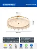 Lámpara de dormitorio, lámpara de techo de cristal, luz principal acogedora, luz suave romántica, estilo francés de mediados de siglo, lámpara redonda para habitación con forma de pétalo