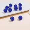 Bola de Diamante de Resina 20mm Cielo Estrellado Cuentas de Diamante DIY Joyería de Dos Colores Cuentas Sueltas Cuentas Redondas de 20mm Pulsera