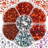 Cross-border dmc hot drill ameixa flor caixa cor redonda strass hot melt adesivo fundo broca diy roupas acessórios jóias atacado