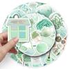 50 Adesivos Ins Verde Menta Pequenos Frescos Estilo Nórdico Sal Impermeável Decorativos DIY Adesivos para Copo de Água Livro de Mão