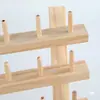 Marco de alambre para sostener hilo de cáñamo hilo de coser tipo gancho pared lana hilo de jade marco pagoda almacenamiento carrete doméstico cristal madera maciza