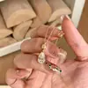 Caperucita Roja con Collar de Gota de Lágrimas de Belleza Nivel Palacio para Mujer, Exquisito, Simple, Versátil, Cadena de Gota