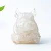 Cristal Natural Preenchido com Resina Vaca Sentada Fofa Enfeites Fofos Bezerro da Sorte Decoração de Mesa Mascote