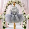 PETCIRCLE Roupinhas para Cães Pequenos e Filhotes, Saia Tutu Fofa de Malha Multicamadas, Vestido Cisne Cinza