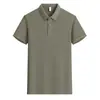 [Modelo Personalizado] Camisa Polo de Cor Sólida Algodão Puro High-End com Gola Reversível 1 Camiseta Casual Business com Gola Reversível Polo de Verão