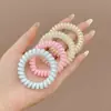 Gomas para el pelo de alambre de teléfono de color gelatina de verano para mujer, diademas de alta gama, accesorios para el pelo elásticos y duraderos