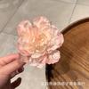 Nuevo Clip de Flor Rosa Seca Chinoiserie para Mujer 2024 Nuevo Clip para el Cabello de Estilo Nacional de Alta Gama Parte Trasera de la Cabeza Clip Grande de Tiburón