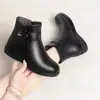 Zapatos de Invierno para Mamá Zapatos de Algodón Mujer 2026 Forrados de Terciopelo Suela Plana Botines Cortos Botas de Nieve para Mujeres de Mediana Edad y Mayores Zapatos Engrosados para Abuela