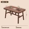 Mesa de jantar para apartamento de família pequena, luxo leve, mesa de jantar retangular moderna simples comercial e cadeiras, mesa de jantar para quarto de aluguel
