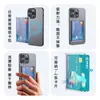 Suporte Transparente para Cartões com Empurrador Lateral Coreano Mais Vendido Bolsa Dupla para Armazenamento de Cartões Capa para Celular Adesivo Traseiro Caixa de Cartões Suporte Magnético para Cartões Acrílico PC
