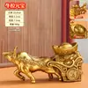 Elefante de Latão Puxando um Carrinho Taça de Tesouro Ornamento para Casa e Loja, Estatueta de Animal para Atrair Riqueza, Artesanato Decorativo Estilo Chinês