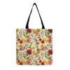 Bolso de hombro con estampado de flores al por mayor de fábrica plegable versátil gran capacidad Bolso de mano portátil para mujer para salir