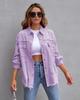2026 Nova Jaqueta Jeans Desfiada Rasgada Estilo Europeu e Americano de Comprimento Médio para Mulheres, Top Casual de Manga Longa com Gola Lapela para Outono e Inverno