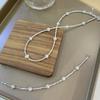 Venta caliente transfronteriza, moda ligera, lujosa, cadena de cuello de nicho, combina con todo, alta gama, estilo coreano, cadena de clavícula, collar de plata esterlina al por mayor