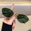 Gafas de Sol de Moda Estilo Coreano con Montura Ojo de Gato, Se Pueden Personalizar con Lentes Graduados, Monturas de Gafas Ultraligeras, Gafas de Sol con Montura Fina de Metal Dorado