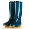 Botas de lluvia de moda para mujer, de caña alta, cálidas, engrosadas, de tubo largo, impermeables y antideslizantes, adecuadas para senderismo y días lluviosos