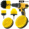 Conjunto de Cabeças de Escova para Furadeira Elétrica Escova de Limpeza Elétrica Multifuncional para Limpeza de Gordura Pesada na Cozinha, Lavagem de Carros, Beleza e Limpeza de Azulejos