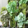 Simulación Bosque Caucho Suave Tacto Mano Hoja Falsa Paisaje Colgante Pared Fondo Pared Oficina Guardería Rincón Plantas Decoración