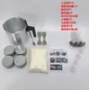 Vela DIY 1.2L Olla para Velas Mecha de Vela Centro de Hierro Patrón de Solapa Fruncida Frasco para Velas Juego de Mechas para Velas