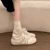 Zapatos de suela gruesa estilo alemán para mujer, zapatos blancos, novedad de otoño 2026, malla transpirable, zapatillas casuales, zapatos deportivos versátiles retro