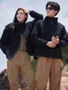Chaqueta de Algodón Plumón Tres en Uno con Logo, Ropa de Trabajo Desmontable Cortavientos e Impermeable, Gruesa y con Forro Polar para Mayor Calidez
