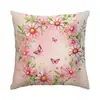 Funda de Almohada Conejo de Pascua Funda de Almohada Floral Huevo de Pascua Cojín Decorativo para Sofá Soporte para Respaldo de Cama Personalización