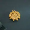 Ping An Campanilla Candado Colgante Color Oro Imitación 3D Oro Duro Método Antiguo Oro Arena Oro Hueco Colgante de Cuerda de Campanilla Regalo