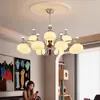 Lámpara Colgante Estilo Medieval Francés Tiffman Alemán, Lámpara Colgante Vintage de Alta Gama de Cuatro Cabezales, Lámpara de Caqui, Luz para Mesa de Comedor de Hierro