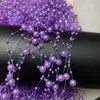 3+8 hilo de pesca de perlas de imitación hilo continuo color de cuenta cadena de borlas DIY accesorios para el cabello de novia cadena de cuentas para sostener flores material