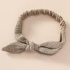 Diadema de Orejas de Conejo de Algodón Puro Diadema Anudada de Fontanela para Niñas Europeas y Americanas Diadema de Ala Ancha para Bebé Lazo para Niños Diadema para Niños