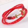 Acessórios Europeus e Americanos Novos e da Moda, Pulseiras da Moda de Liga de Zinco e Couro, Pulseiras Versáteis Multicamadas Tecidas à Mão, Mesmo Estilo para Homens e Mulheres