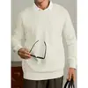 [Lana Modal] Suéter de Punto Falso de Dos Piezas con Cuello de Camisa Invierno Espesado Cálido Capa Base Top para Hombre