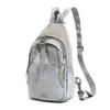 Bolso de pecho multifuncional con bloques de color para hombres y mujeres, mochila para deportes al aire libre, minibolso cruzado ligero, bolso de hombro casual, moderno
