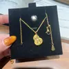 Explosiones de Año Nuevo Artesanía CNC Hielo Triturado Dorado Collar de Calabaza de Hielo Flash Flu Pulsera Continua de Calabaza Cadena de Lana
