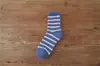 Meias de Veludo Coral Atacado Meias para Chão de Casa Meias Femininas Xadrez Leite Meia-Calça Espessadas Quentes para Dormir Cor Azul