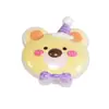 Oso con Cabeza de Oso Pintado en Acrílico, Sombrero de Lazo, Llavero con Agujero Recto para Manualidades, Accesorios de Joyería, Colgante, Venta al por Mayor