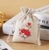 Bolsa de embalaje de lavanda en stock de fábrica, bolsa de algodón transpirable con cordón, bolsa de almacenamiento de ajenjo con flores secas, bolsa de regalo