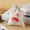 Bolsa Sachet Sachet al por Mayor Bolsa de Almacenamiento de Lavanda Color Original Algodón de Bambú Medicina Tradicional China Polvo de Hierbas Cordón Bolsa Pequeña de Tela