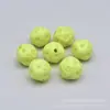 Cuentas de Hilo de Color Sólido Acrílico de Colores Populares, Bolas de Hilo de Colorido con Agujero Recto, Accesorios para Llaveros DIY, Cuentas para Hilo