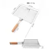 Pinzas para Barbacoa Plegables de Acero Inoxidable, Pinzas Multifuncionales para Parrilla de Exterior para Asar Pescado, Pollo, Carne, Red de Barbacoa, Rejilla para Asar Maíz