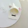 Chapéu de Inverno Infantil com Cachecol de Pelúcia Integrado para Meninos e Meninas, Chapéu Fofo e Super Fofo para Exterior, Acolchoado Quente com Proteção para as Orelhas