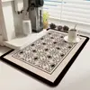 Alfombrilla Absorbente para Cafetera Cocina Platos Bar Alfombrilla de Drenaje Taza de Agua Esterilla Secadora Encimera Alfombrilla Aislante sin Lavado