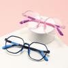 Nuevas gafas con filtro de luz azul para niños, hombres y mujeres, lente plana TR90, gafas para estudiantes, polígono, fabricantes al por mayor 5294