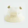 Chapéu Bucket de Bebê Chapéu de Sol de Verão para Crianças com Malha Proteção Solar Chapéu de Sol Desenho Animado 3D Respirável Chapéu de Pescador Infantil Chapéu de Orelha