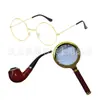 Chapéu de Detetive Sherlock Holmes com Aba Dupla, Lupa, Adereços de Decoração para Cosplay, Conjunto de Pipa - Mais Vendido Internacionalmente