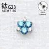 Brincos Mini Flor de Cinco Pétalas em Liga de Titânio G23 F136 Studs de Cartilagem Auricular com Rosca Interna de Titânio Studs Labiais Joias para Piercing